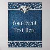 Denim Diamond Welkomstteken Poster (Voorkant)