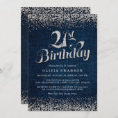 Denim & Diamonds 21e verjaardag Kaart (Voorkant / Achterkant)
