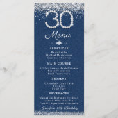 Denim & Diamonds 30th Birthday Dinner Flat Menu (Voorkant)