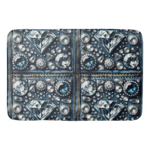 Denim & Diamonds Bling Edelsteen Glam Juwelen Badmat