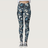 Denim & Diamonds Bling Edelsteen Glam Juwelen Leggings (Voorkant)