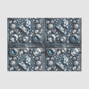 Denim & Diamonds Bling Edelsteen Glam Juwelen Tissuepapier