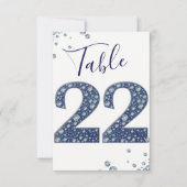 Denim & Diamonds Bling Glitter Tafelnummer 22 (Voorkant)