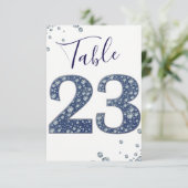 Denim & Diamonds Bling Glitter Tafelnummer 23 (Staand voorkant)