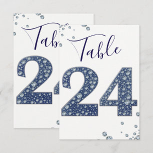 Denim & Diamonds Bling Glitter Tafelnummer 24