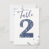 Denim & Diamonds Bling Schittering Tafelnummer 2 T (Achterkant)