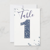 Denim & Diamonds Bling Sparkle Numéro de Table 1 U (Dos)
