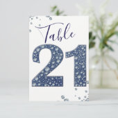 Denim & Diamonds Bling Sparkle Numéro de Table 21 (Debout devant)