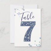 Denim Diamonds Bling Sparkle Numéro de Table 7 SEP (Devant)