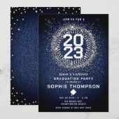 Denim Diamonds Bling Starburst Gradust Party Kaart (Voorkant / Achterkant)