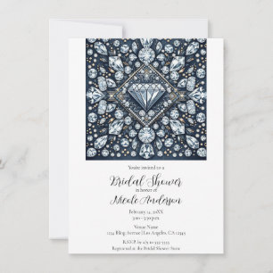 Denim & Diamonds Briljante Bruiloftsshower Kaart