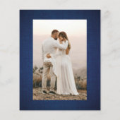 Denim & Diamonds Fotobruiloft Save the Date Kaart (Achterkant)