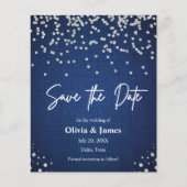 Denim & Diamonds Fotobruiloft Save the Date Kaart (Voorkant)