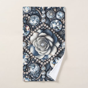Denim & Diamonds Glam Bling Roos Jewelen Bad Handdoek