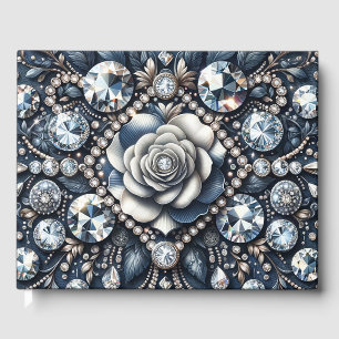 Denim & Diamonds Glam Bling Roos Jewelen Gastenboek