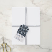 Denim & Diamonds Glam Bling Roos Verjaardagsfeest Cadeaulabel (Met Touw)