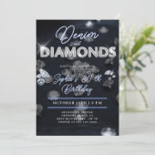 Denim Diamonds Glam Glow Classy 30e verjaardag Kaart (Staand voorkant)