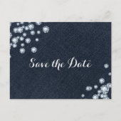 Denim & Diamonds Glam Party Bewaar de datum Aankondigingskaart (Voorkant)