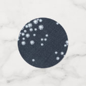 Denim & Diamonds Glam Sparkle Chic Verjaardagsfees Confetti (Kleine voorkant)