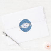 Denim & Diamonds Glam Verspreid Bling Favor Ronde Sticker (Envelop)