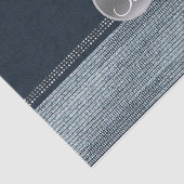 Denim Diamonds Glamour Glans Monogram Initiaal Tissuepapier (Detail)