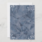 Denim Diamonds Glitter Bling Elegante Verjaardag Kaart (Achterkant)