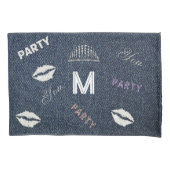 Denim Diamonds Glitter Personalized Teen Girl Gift Kussensloop (Voorkant)