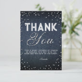 Denim Diamonds Glitter Rhinestones Chic Hartelijk  Bedankkaart (Staand voorkant)