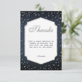 Denim Diamonds Glitter Rhinestones Frame Dank je Bedankkaart (Staand voorkant)