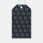 Denim & Diamonds Gold & Blue Glam Party Cadeaulabel (Achterkant)