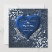 Denim & Diamonds Heart Sweet 16 Party Invitations (Dos)