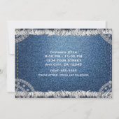Denim & Diamonds Jean Rits Party Fotouitnodiging Kaart (Achterkant)