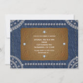 Denim & Diamonds Jeans Étiquette Party Invitations (Dos)