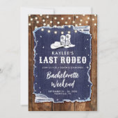 Denim Diamonds Laatste Rodeo Rustic Chic Meidenavo Kaart (Voorkant)