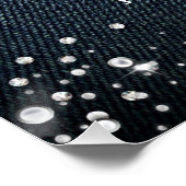 Denim Diamonds Parels Blauw Paar Douche Welkom Perfect Poster (Hoek)