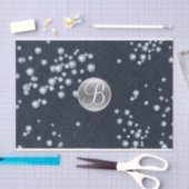 Denim Diamonds Scattered Bling Monogram Initiaal Tissuepapier (Craft)