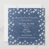 Denim Diamonds Scattered Bling Sweet 16 Invitation (Dos)