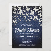 Denim Diamonds Vlinders Script Vrijgezellenfeest Kaart (Voorkant)