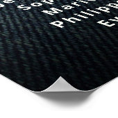 Denim Diamonds Vrijgezellenfeest Chic Zitplaatskaa Poster (Hoek)