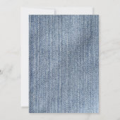 Denim & Diamonds Wedding Invitation Kaart (Achterkant)