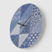 Denim driehoek Patchwork  textuur. Grote Klok (Hoek)