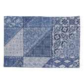 Denim driehoek Patchwork textuur. Kussensloop (Achterkant)