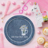 Denim en Daisys Papieren Bordje (Feest)