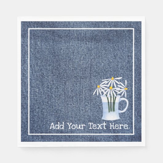 Denim en Daisys Servet (Voorkant)
