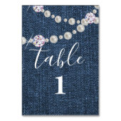 denim en diamant, tafelkaart kaart (Achterkant)