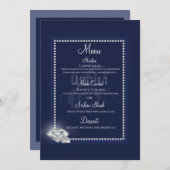 Denim- en diamantblauw menu (Voorkant / Achterkant)