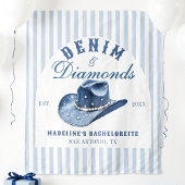 Denim en Diamanten Bachelorette Achtergrond Cowgir Wandkleed