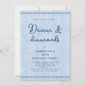 Denim en diamanten Blauwe jeans 40e verjaardagsfee Kaart (Voorkant)
