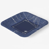 Denim en diamanten bord (Gebogen)