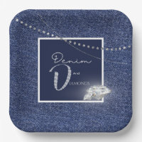 Denim en diamanten bord